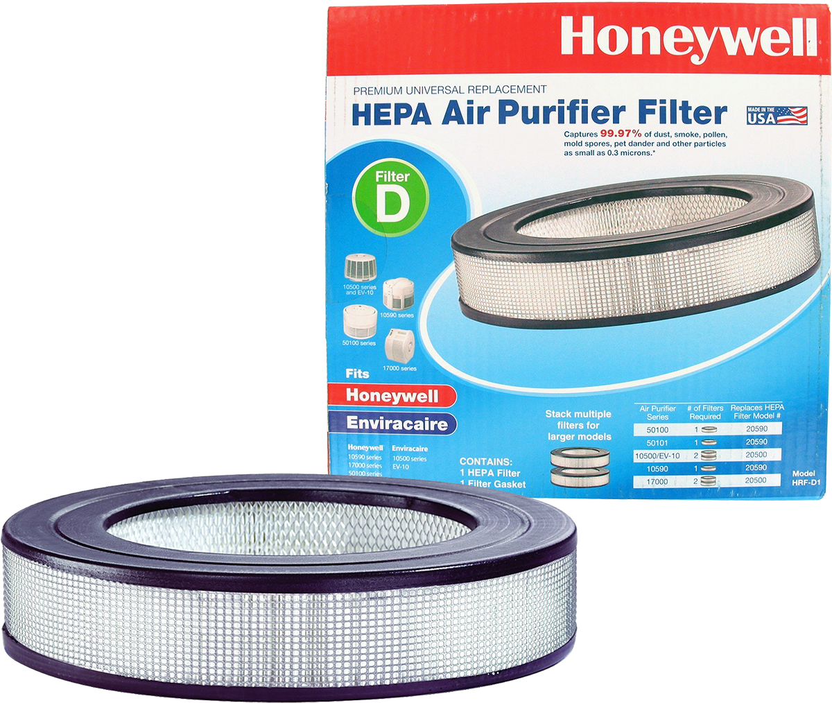 Honeywell True Hepa Filter - Kaz Hrf-d1 Permanent Replacement Air Filter - Hepa (1200x1200), Png Download