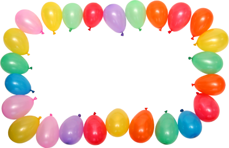 Birthday Balloon Border Clip Art - Balloon Border Png Transparent (800x518), Png Download