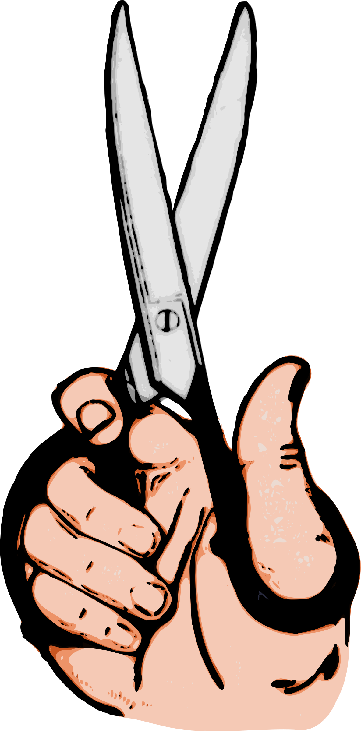 This Free Icons Png Design Of Scissors And Hand (1185x2400), Png Download