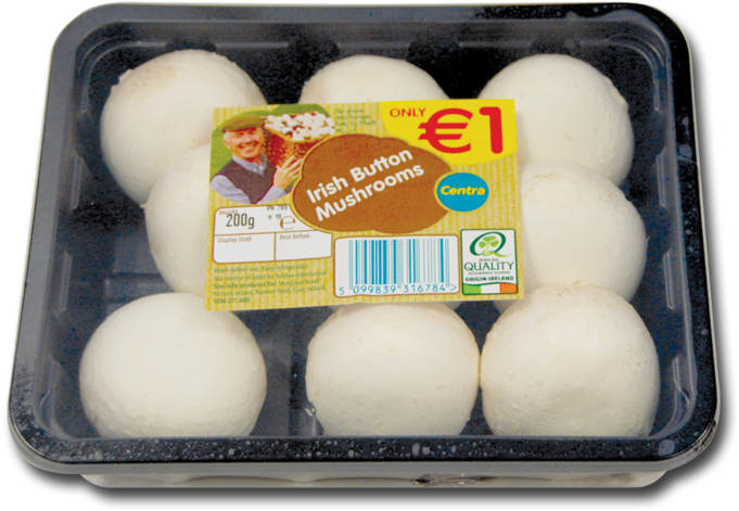 Centra Irish Button Mushrooms 200g - Mushroom (800x800), Png Download