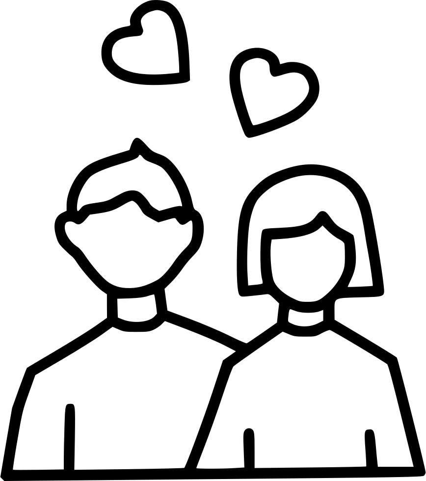 Couple Day Heart Romantic - Illustration (868x980), Png Download