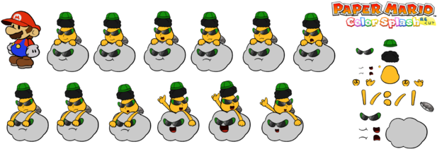 Ld The Lakitu - Cartoon (640x235), Png Download