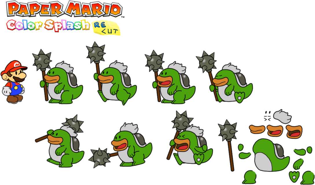 Prelude To The Recolored Paper Tale - Clubba Sprites (1146x690), Png Download