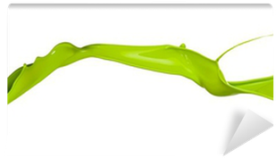 Isolated Shot Of Green Paint Splash On White Background - Parallel (400x400), Png Download