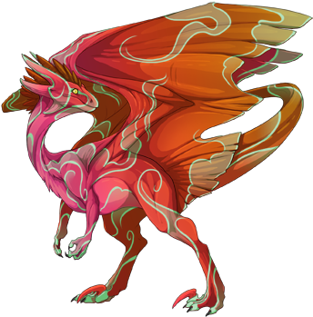-ennio, Seafoam/tomato/seafoam 6610001 350 - Dragon Raptor (350x350), Png Download