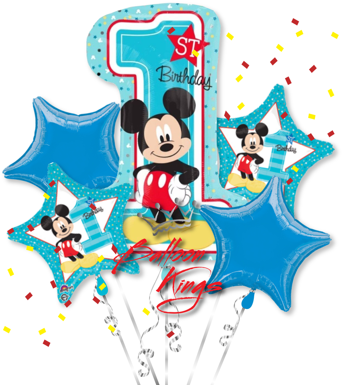 Source - Cdn7 - Bigcommerce - Com - Report - Mickey - Mickey Mouse First Birthday Balloon (1280x1280), Png Download