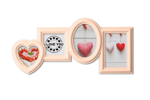 Collage Picture Frame, Pink - Bilderrahmen Lidl (500x500), Png Download