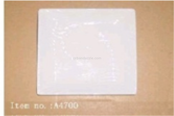 Buy Devnow Ceramics Ribbed Square Plate 11 Inches - Inch (610x630), Png Download
