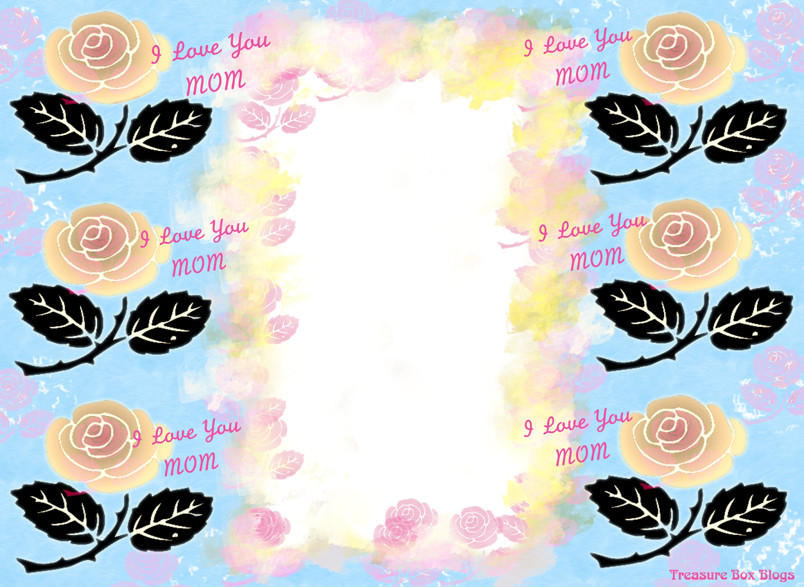 I Love You Mom - Rose Clip Art (1600x1168), Png Download