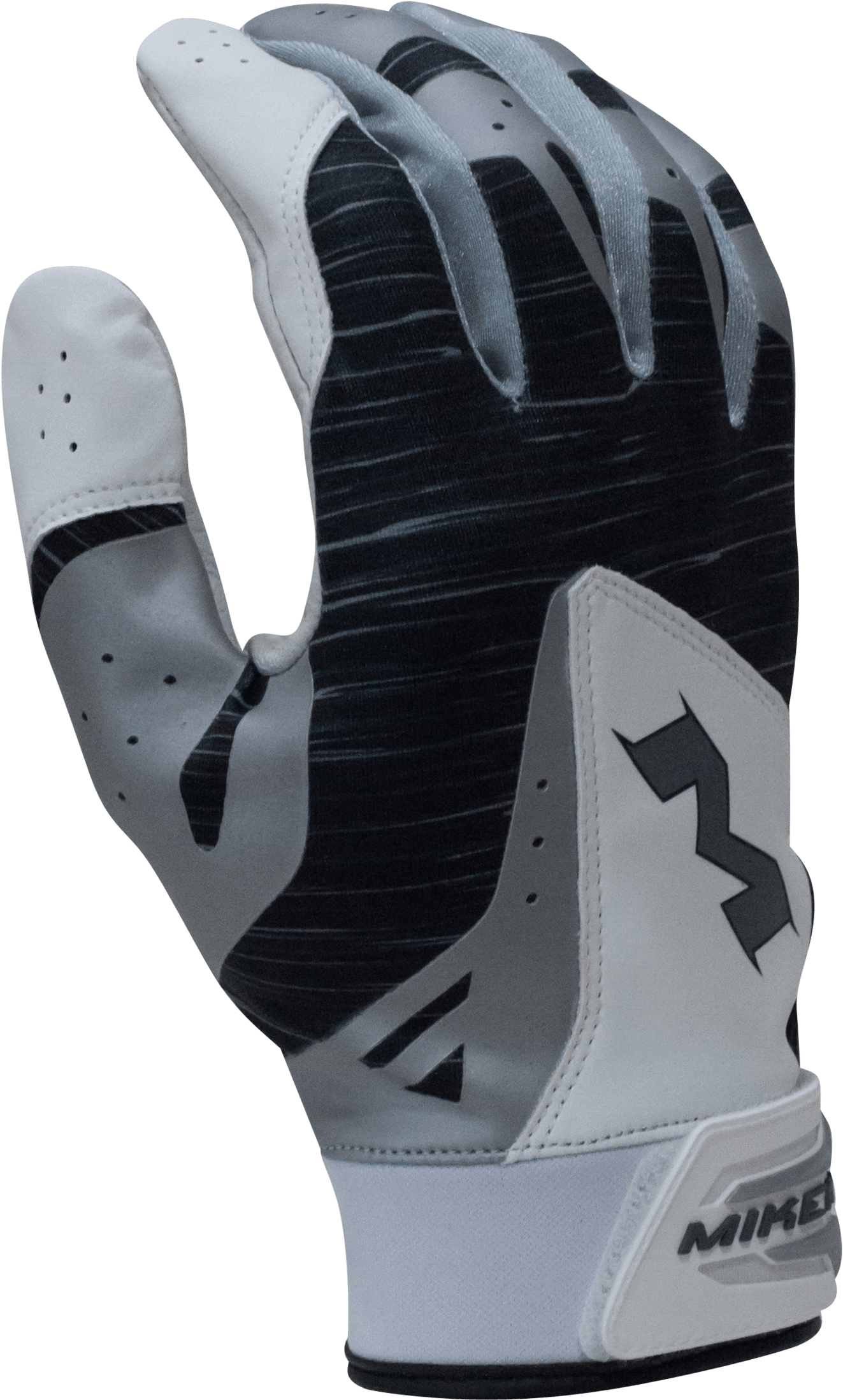 2018 Miken Pro Black Batting Gloves - Baseball & Softball Batting Gloves (1400x2245), Png Download