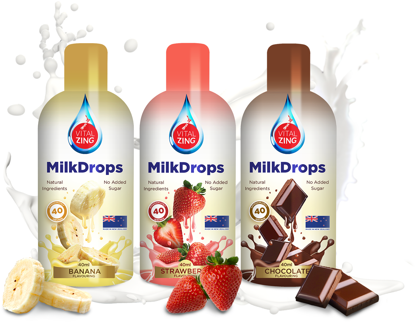 Introducing Vitalzing Milkdrops - Milk With Flavouring Added (1530x1351), Png Download