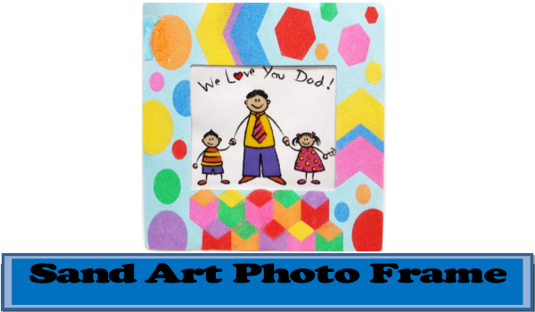 Sand Art Photo Frame (600x350), Png Download