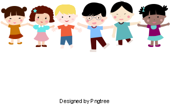 Cartoon Cute Children Holding Hands Happy Kids, Cute - Cartoon (360x360), Png Download