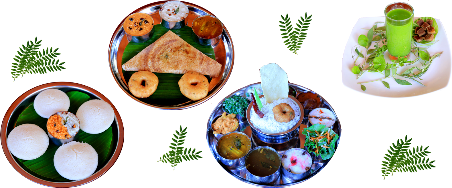 Thali, Idly, Fried Rice, Devilled Mushroom, Masala - Thali Restaurant Icon In Png (1600x658), Png Download
