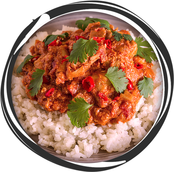 Indian Chicken Curry And White Rice - Chicken Curry (600x600), Png Download