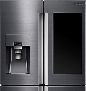 Concierge Fridge & Freezer Installation - Samsung Refrigerator Tv Mirroring (377x355), Png Download