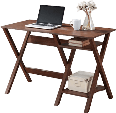 Baxton Studio Crossroads Writing Desk In Natural/dark (800x400), Png Download