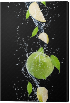 Green Apples In Water Splash, Isolated On Black Background - Eurographics Dgs Dt22083 Fresh Lime Diving Tempered (400x400), Png Download