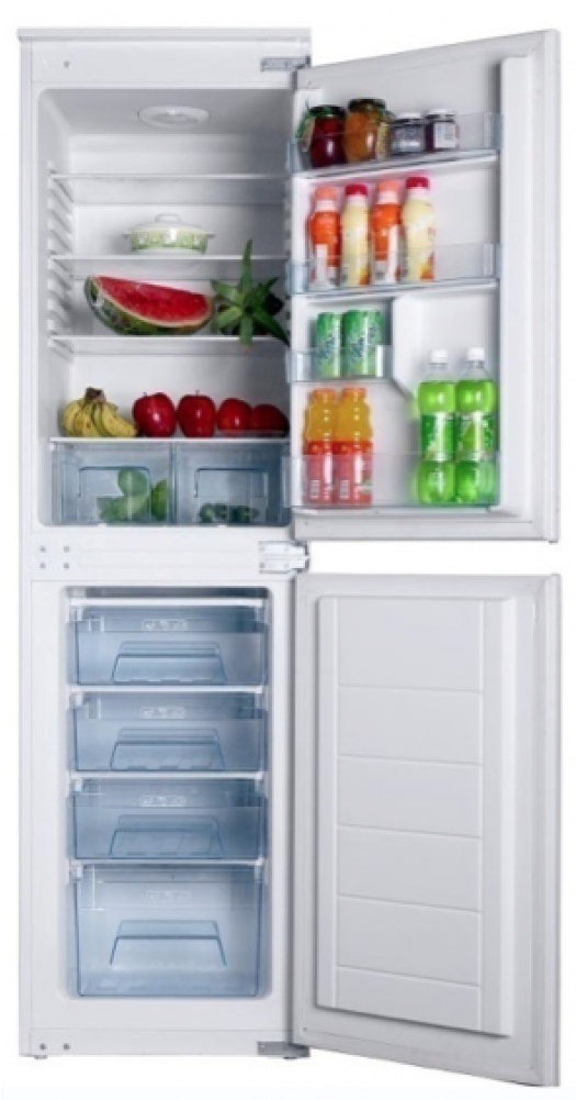 Teknix Bitk501ff Integrated 50/50 Fridge Freezer - Grade A2 - Amica Bk296.3fa 54cm Wide Frost Free 50-50 (1000x1000), Png Download