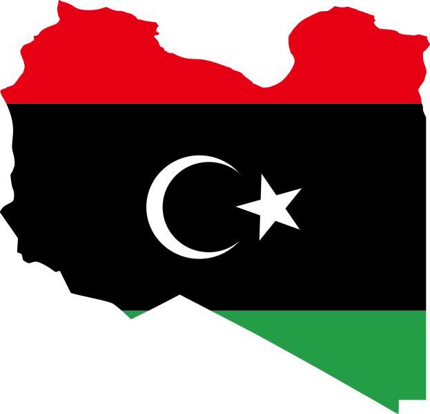 After Obtaining Freedom And Democracy In Their Country, - Flag Map Of Libya (623x599), Png Download