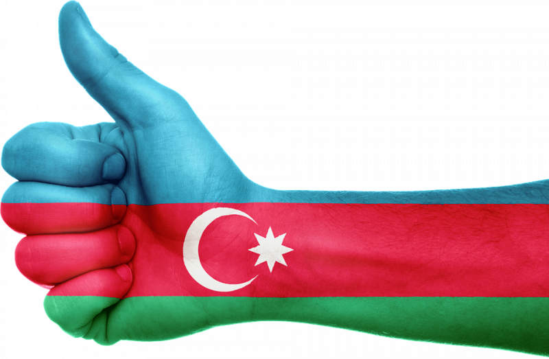 Azerbaijani Flag Interpretation - Flag Wave Azerbaijan Png (800x523), Png Download