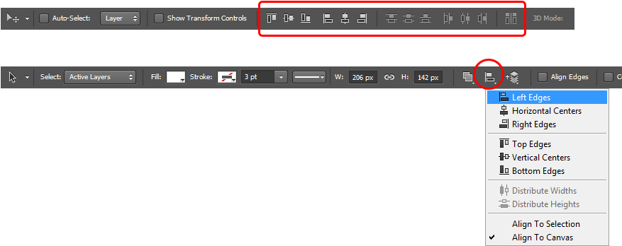 Align-tricks1 - Photoshop Alignment (876x375), Png Download