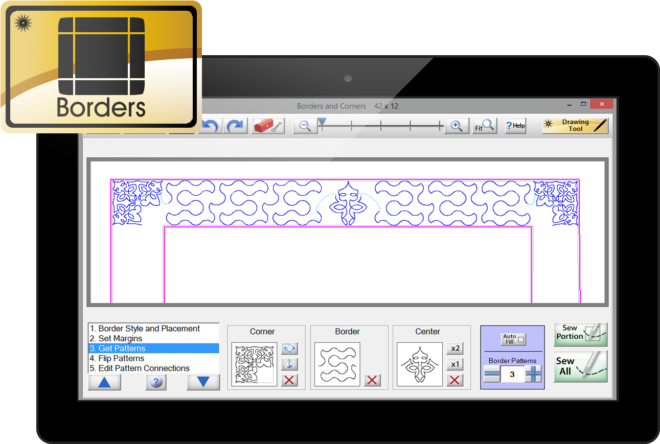 Easy Border Design - Quilting (1414x930), Png Download