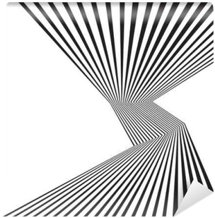 Black And White Mobious Wave Stripe Optical Abstract - Wave (400x400), Png Download