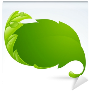 Vector Green Leaf Frame, Spring Background Wall Mural - Картинки Лист Осенний Клипарт (400x400), Png Download