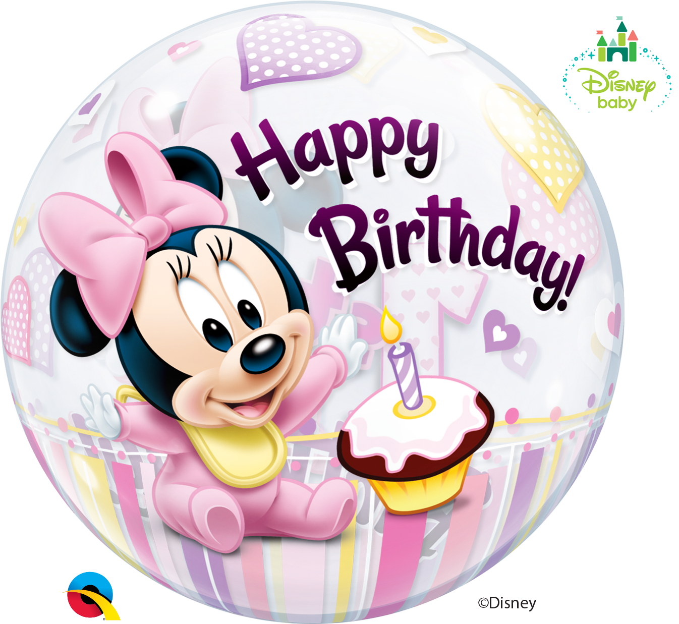Minnie 1st Birthday Back Bubble New (810x810), Png Download
