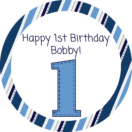1st Birthday Blue Transparent (450x450), Png Download