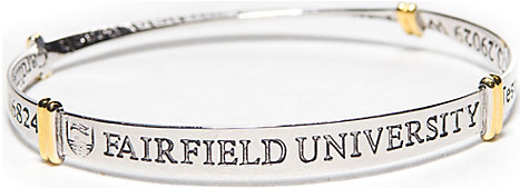 Fairfield University Sterling Silver Bangle - Fairfield University (467x371), Png Download
