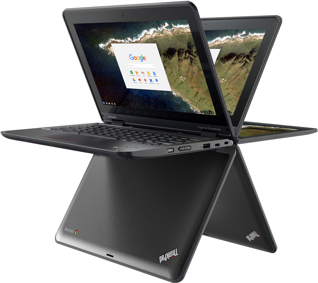 And With Up To 10 Hours' Battery Life, It Can Last - Lenovo 11.6" Thinkpad Yoga 11e Multi-touch 2-in-1 Chromebook (2000x1126), Png Download