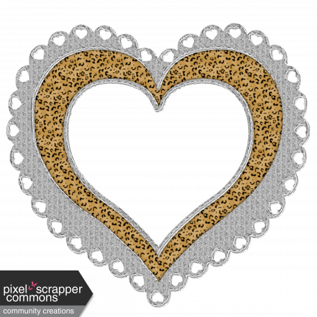 Silver Heart Frame - Transparent Red Heart Frame (456x456), Png Download