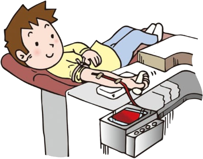 To Ensure The Safety Of Blood Donation For Both Donors - Blood Donation In Cartoon (700x557), Png Download