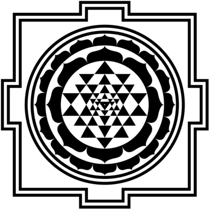 The Plates Are Then Ritually “charged” By Priests Meaning - Sri Yantra Black And White (432x432), Png Download