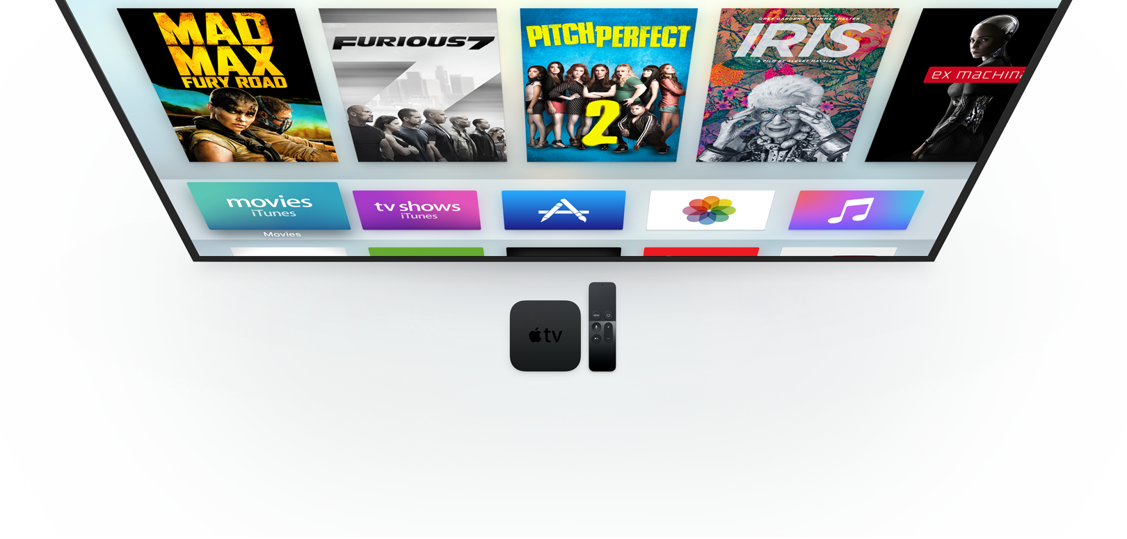 Apple Tv - Apple Tv (4th Generation) - 1080p - Bluetooth/wi-fi (1620x775), Png Download