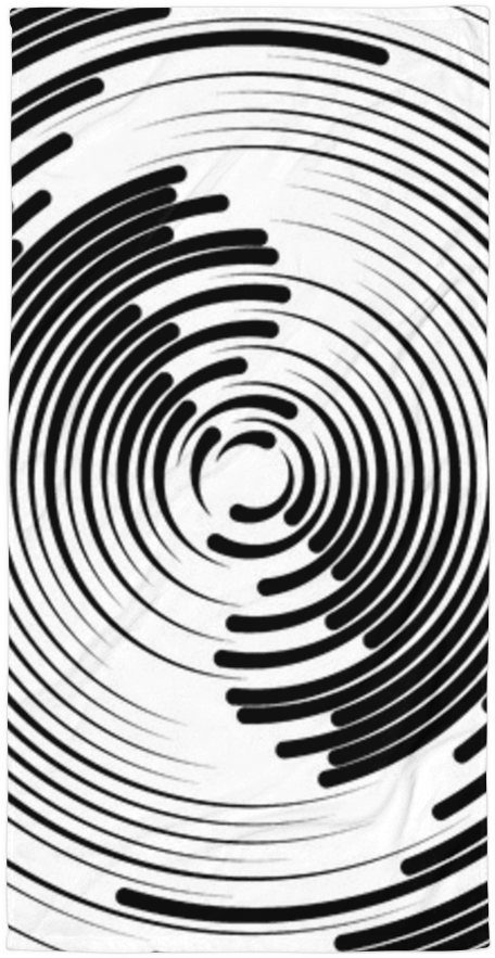 Sublimated Towel - Ripple Of Radiating Line (1000x1000), Png Download