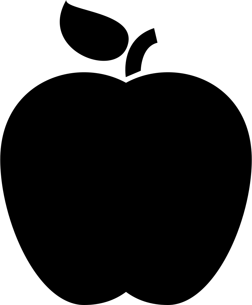 Apple Comments - Black Apple Clip Art (810x980), Png Download