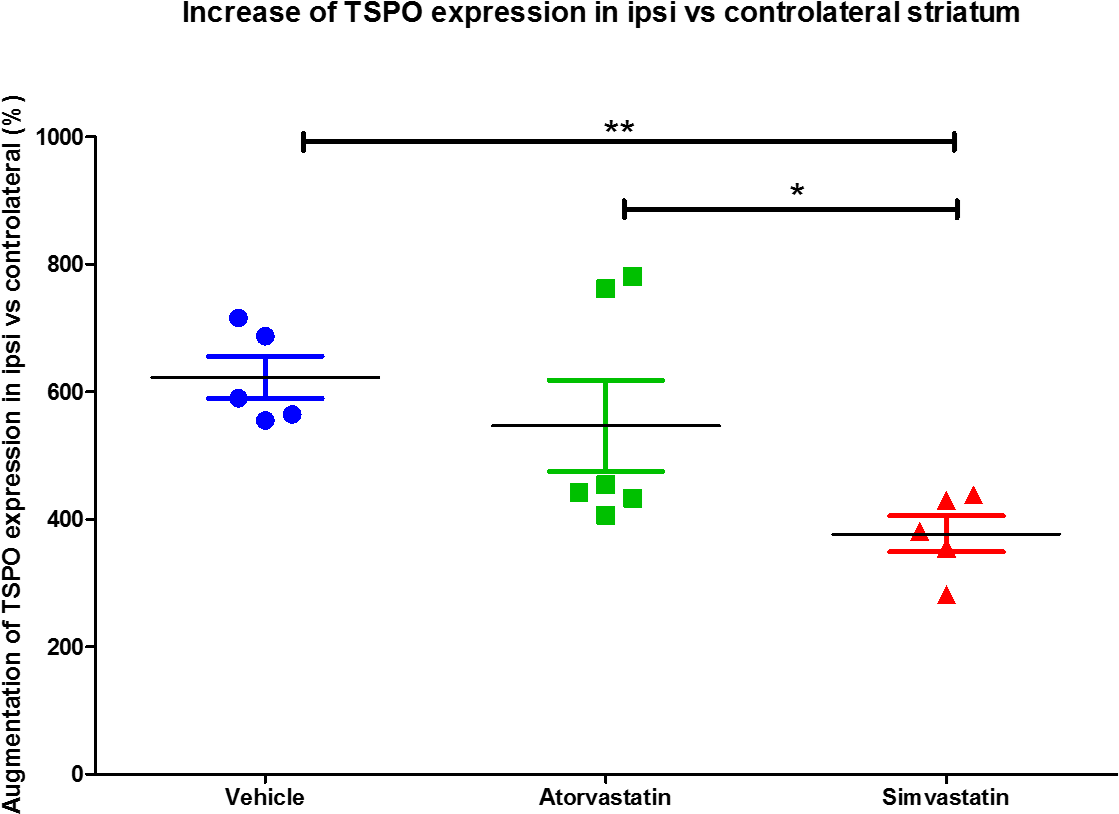 Both Statins Reduced Significantly Microglial Activation - Diagram (1210x862), Png Download