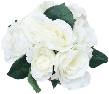 Use This Bouquet Of Crisp White Roses For Any Centerpiece, - Flower Bouquet (498x697), Png Download