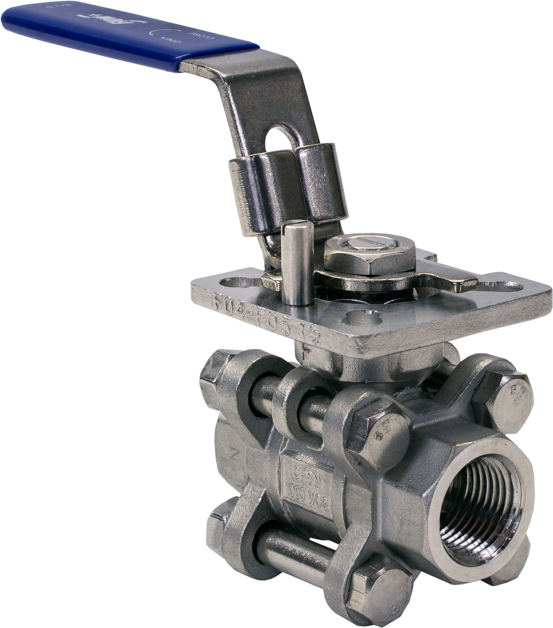 Flow , 3 Piece Stainless Steel Ball Valve (2115x2115), Png Download