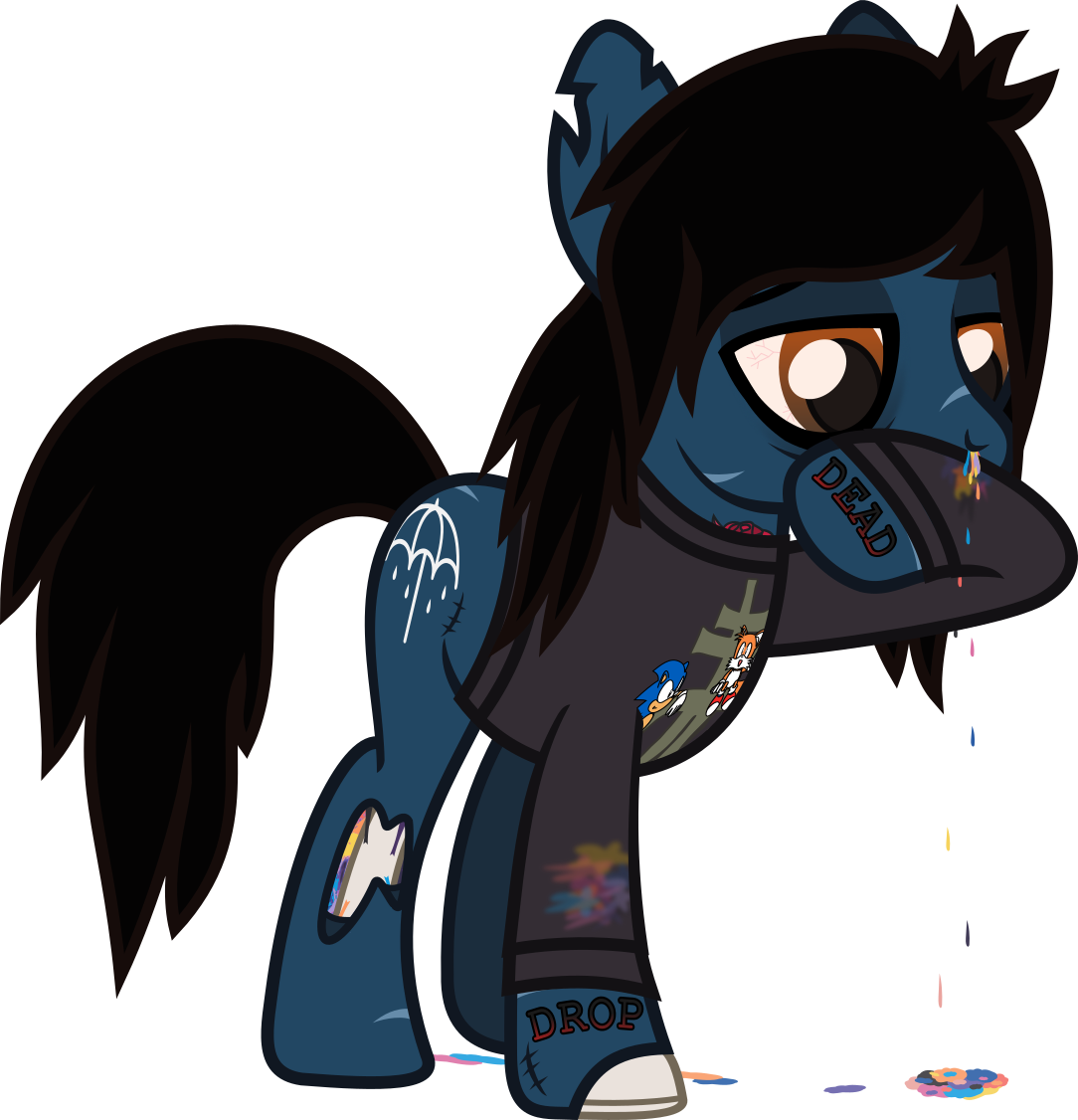 Lightningbolt, Bags Under Eyes, Blood, Bloodshot Eyes, - Clothing (1084x1126), Png Download