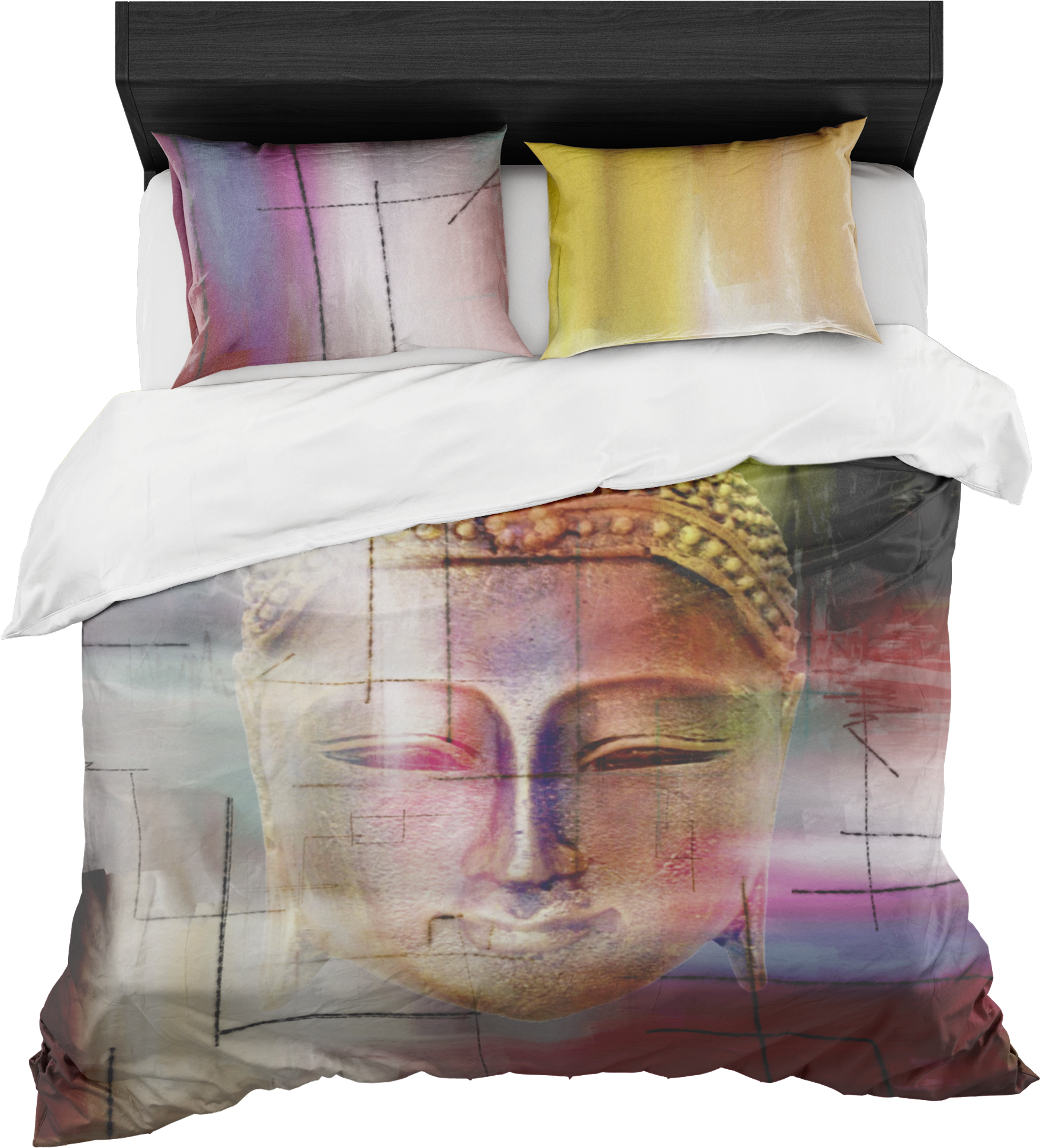 Buddha Face Bedding Set - Trademark Fine Art Mark Ashkenazi 'buddha Face 4' Canvas (2000x2000), Png Download