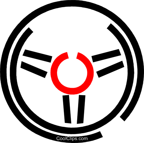 Steering Wheel Royalty Free Vector Clip Art Illustration - Steering Wheel Png Vector (480x477), Png Download