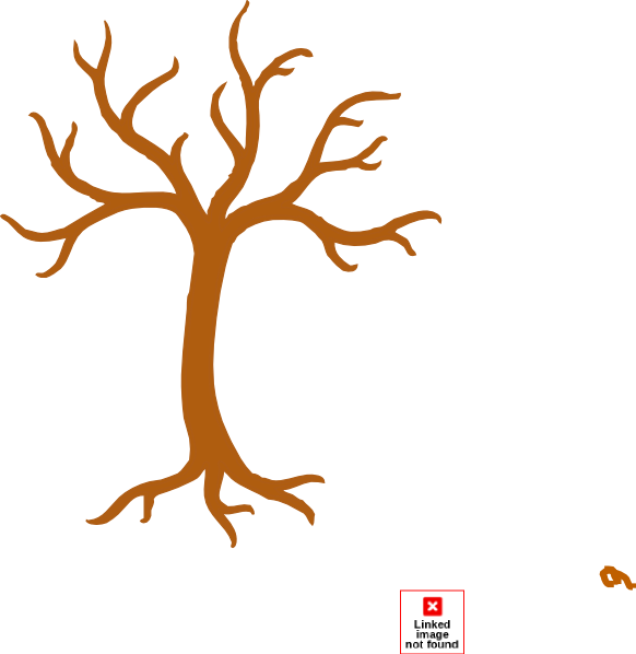 Tree No Leaves Clip Art At Clker - Tronco De Arbol Dibujo (582x598), Png Download
