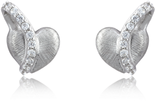 Lady's Sterling Silver Earrings - Portable Network Graphics (500x500), Png Download