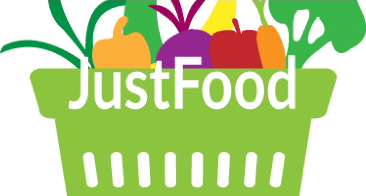 Justfood Logo With Basket Of Fresh Vegetables And Fruits - Vegetable (1366x683), Png Download