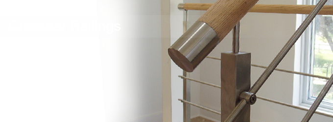 Stainless Steel Crossbar Railings - Crossbar Stainless Steel Railing (680x250), Png Download