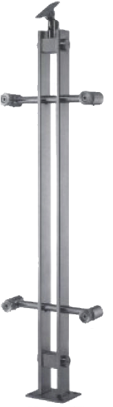 Godrej Glass Hardware Ss Railing Steel With Glass Balustrade - Glass Holder Railings (600x600), Png Download